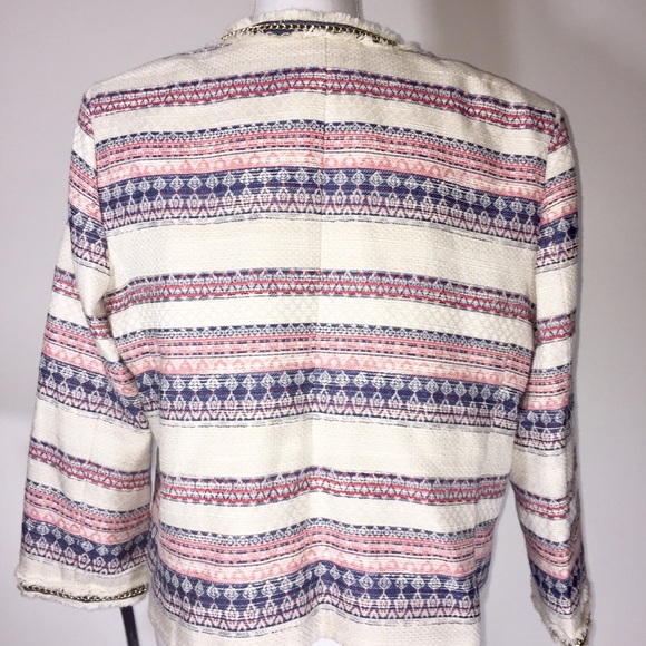 Tahari Framed Striped blazer - Picture 5 of 6